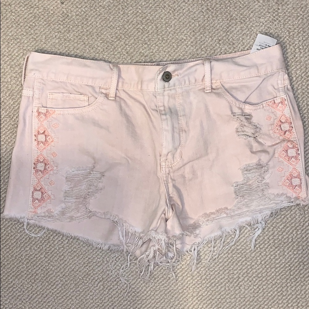 Pastel Pink denim shorts!